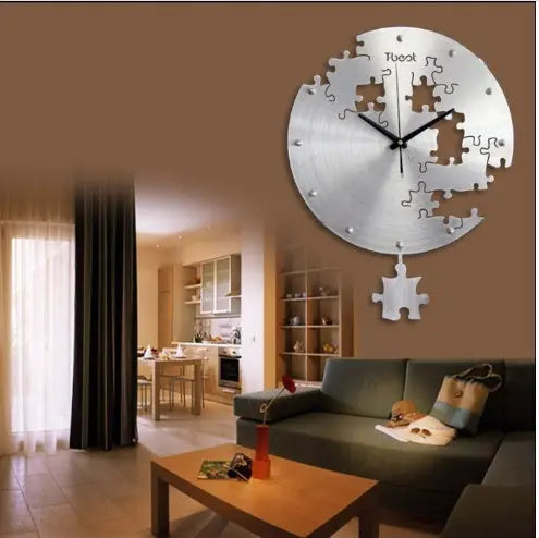 16 Inch Circilar Creative Wall Clock Art Wall Watch Modern Design Living Room And Bedroom Mute Clock Wall Home Decor Wall Clocks Sunrise-sunsetsales