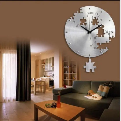 16 Inch Circilar Creative Wall Clock Art Wall Watch Modern Design Living Room And Bedroom Mute Clock Wall Home Decor Wall Clocks Sunrise-sunsetsales