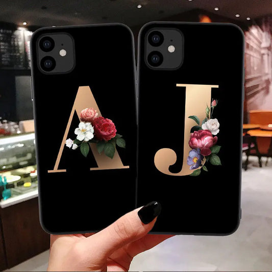 26 English Alphabet Silicone Phone Cases Sunrise-sunsetsales