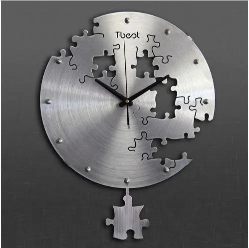 16 Inch Circilar Creative Wall Clock Art Wall Watch Modern Design Living Room And Bedroom Mute Clock Wall Home Decor Wall Clocks Sunrise-sunsetsales