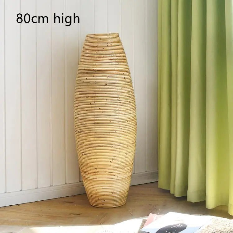 Natural Color Indonesian Rattan Vase Rattan Vase Sunrise-sunsetsales