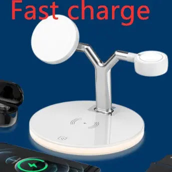 Compatible with Apple, 3 In 1 Magnetic Wireless Charger 15W Fast Charging Station For Magsafe Chargers Sunrise-sunsetsales