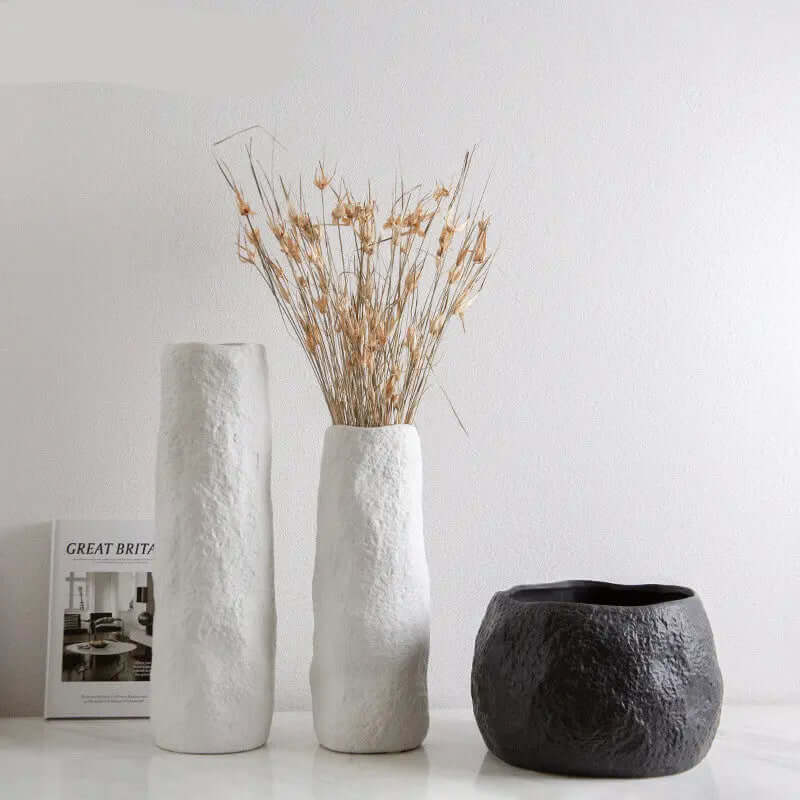 Simple Nordic Handmade Ceramic Creative Natural Vase Sunrise-sunsetsales