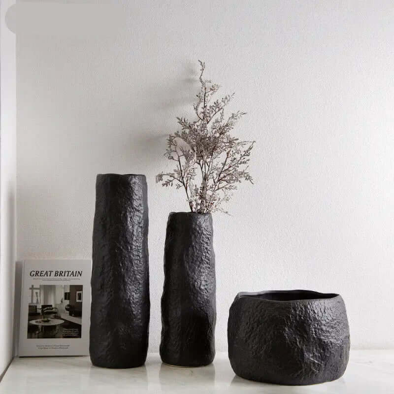 Simple Nordic Handmade Ceramic Creative Natural Vase Sunrise-sunsetsales