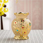 Ceramic Vase Electroplating Gold European Style Home Living Room Decoration Sunrise-sunsetsales