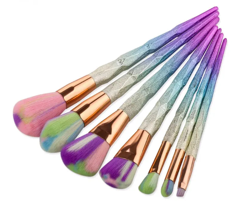 7 makeup brushes, makeup tools, diamond makeup brush foundation brush Sunrise-sunsetsales