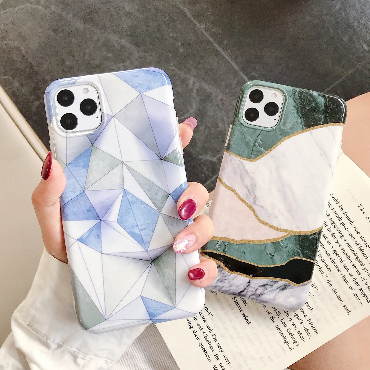 Geometric Marble Cases Sunrise-sunsetsales