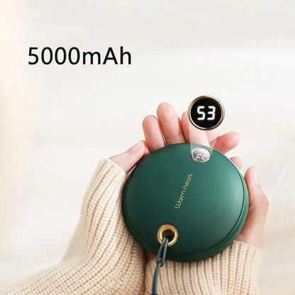 Compatible With , Hand Warmer Heater Poverbank 5000mAh Powerbank Portable Charger For Samsung11 X Xiaomi Power Bank With Digital Display Sunrise-sunsetsales