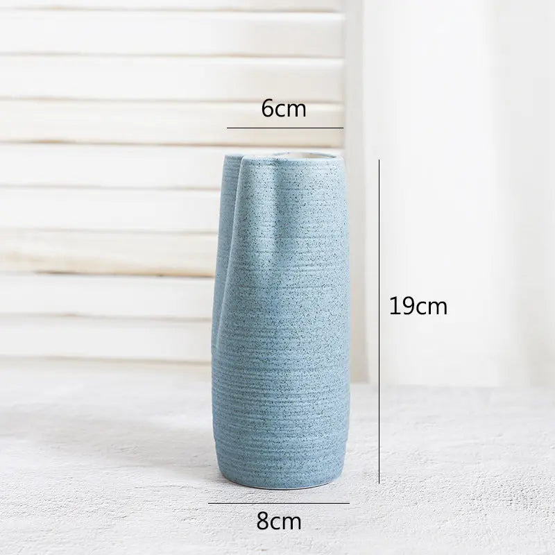 Creative Home Ceramic Crafts Ceramic Vase Desk Hydroponic Vase Decoration Home Decoration Vase Sunrise-sunsetsales