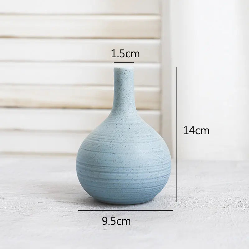 Creative Home Ceramic Crafts Ceramic Vase Desk Hydroponic Vase Decoration Home Decoration Vase Sunrise-sunsetsales