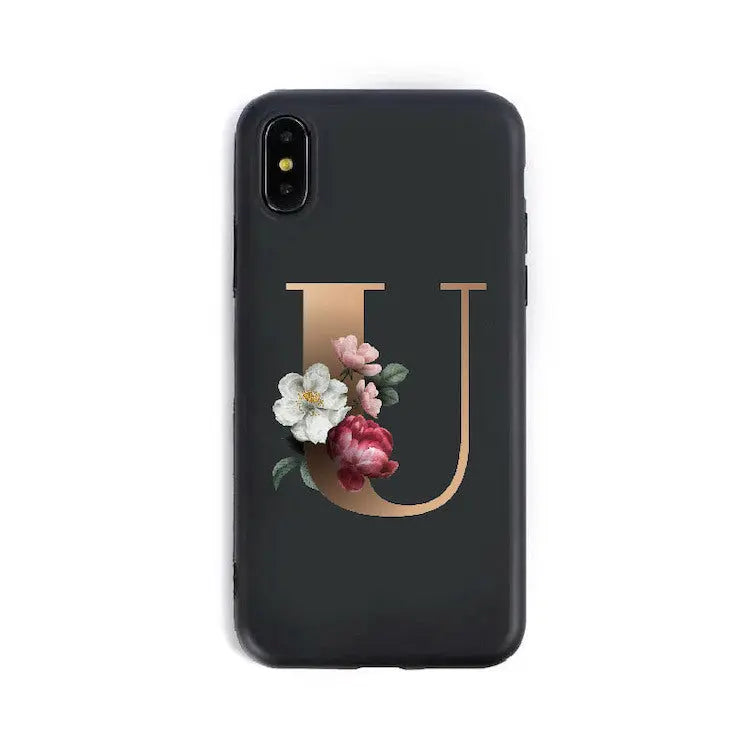 26 English Alphabet Silicone Phone Cases Sunrise-sunsetsales