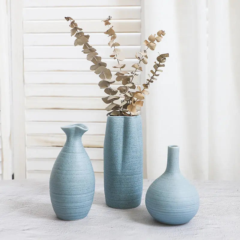 Creative Home Ceramic Crafts Ceramic Vase Desk Hydroponic Vase Decoration Home Decoration Vase Sunrise-sunsetsales