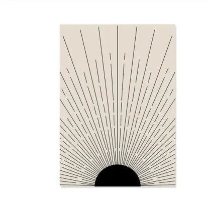 Boho Canvas Abstract Lines Home Decor Sunrise-sunsetsales