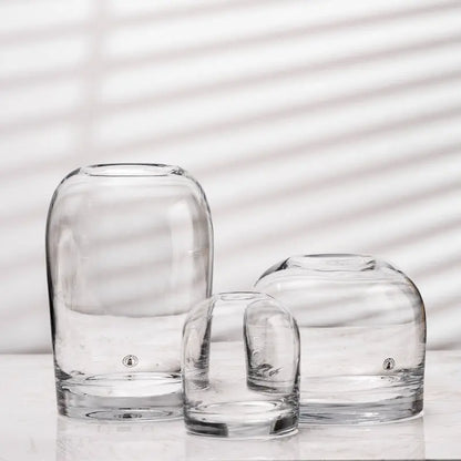 Simple Vase Creative Glass Living Room Dining Table Home Vase Vase Sunrise-sunsetsales