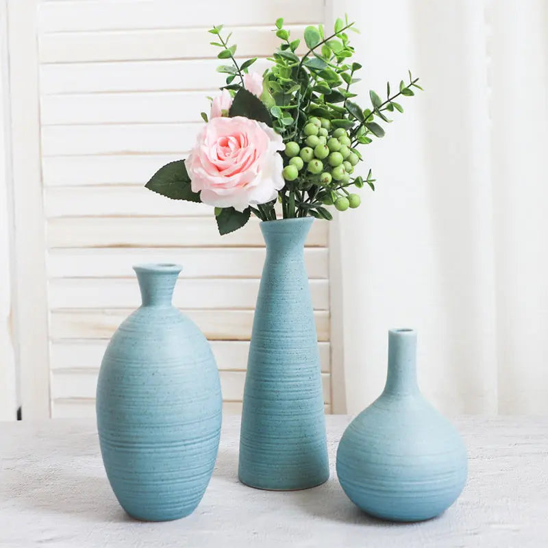 Creative Home Ceramic Crafts Ceramic Vase Desk Hydroponic Vase Decoration Home Decoration Vase Sunrise-sunsetsales