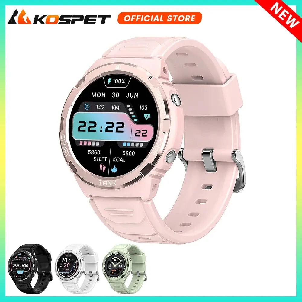 2024 KOSPET TANK S1 Smart Watch For Women Ultra AOD AMOLED Watches 5ATM Waterproof Bluetooth Call Fitness Digital Smartwatches Sunrise-sunsetsales