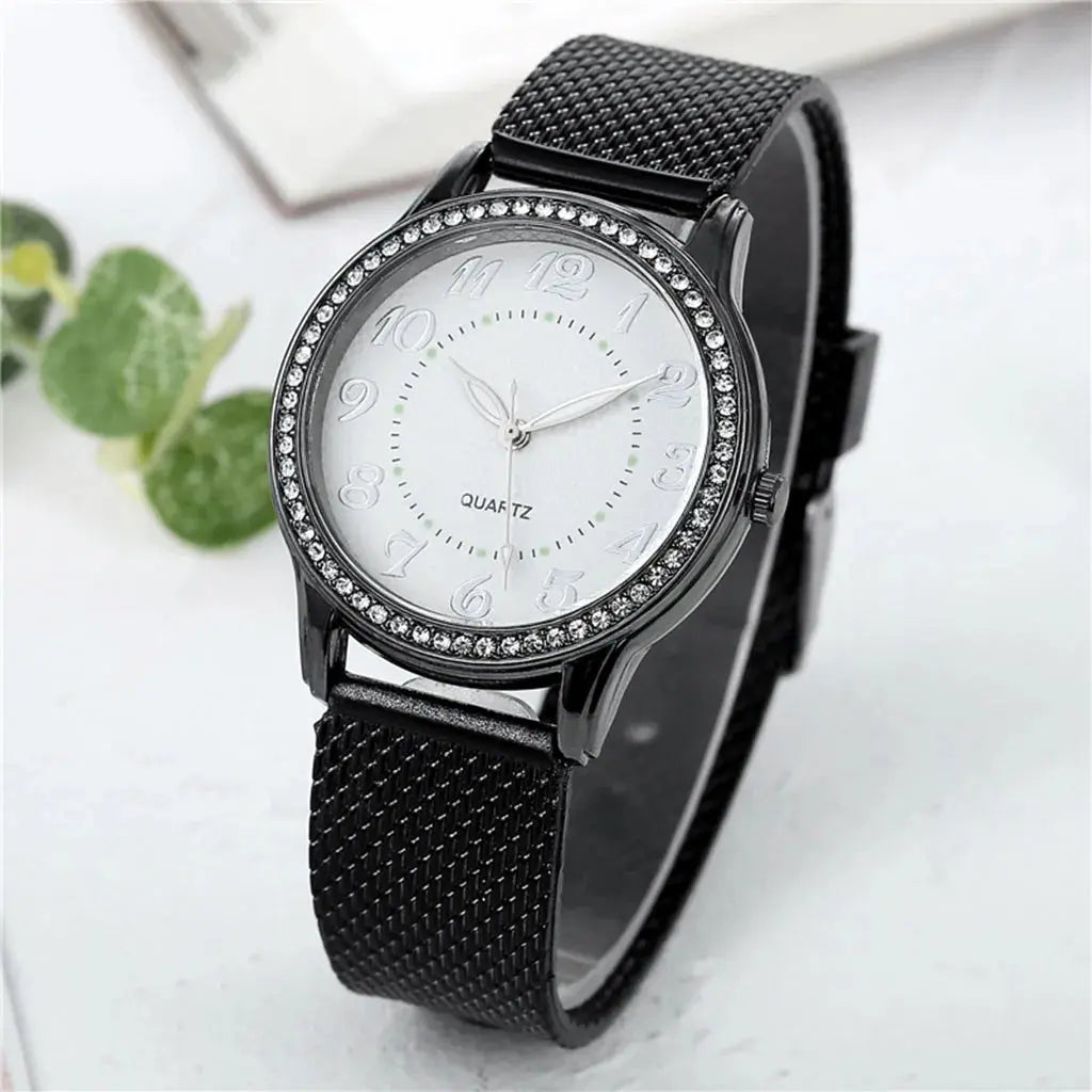 Watch For Women Luxury Watches Quartz Watch Stainless Steel Dial Casual Bracele Watch Ladies Quartz Wristwatch Simple Atmosphere Sunrise-sunsetsales