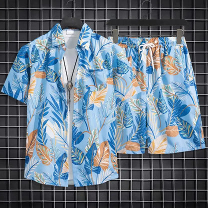 Beach Clothes For Men 2 Piece Set Hawaiian Shirt and Shorts Set Men Fashion Clothing Printing Casual Outfits Summer Beachwear Sunrise-sunsetsales