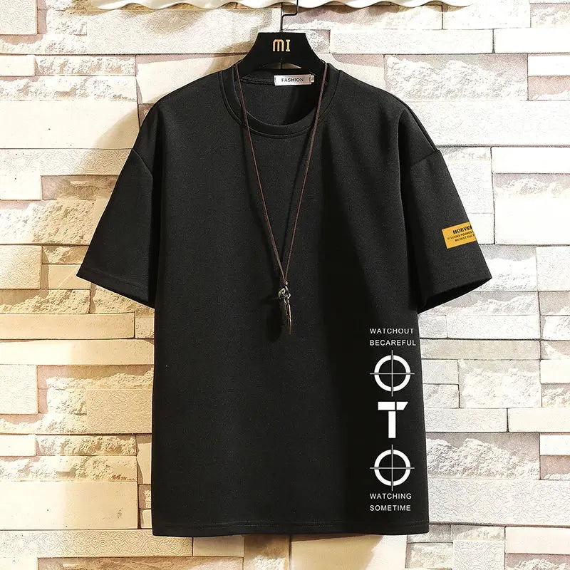 Short Sleeve T Shirt Men'S For 2023 Summer Print Black White Tshirt Top Tees Brand Fashion Clothes Plus Size M-5XL O NECK Sunrise-sunsetsales