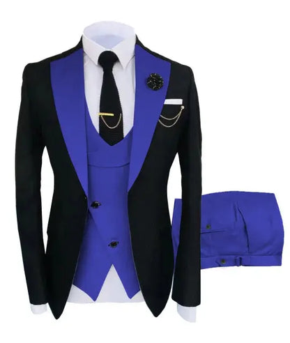 New Costume Slim Fit Men Suits Slim Fit Business Suits Groom Black Tuxedos for Formal Wedding Suits Jacket Pant Vest 3 Pieces Sunrise-sunsetsales