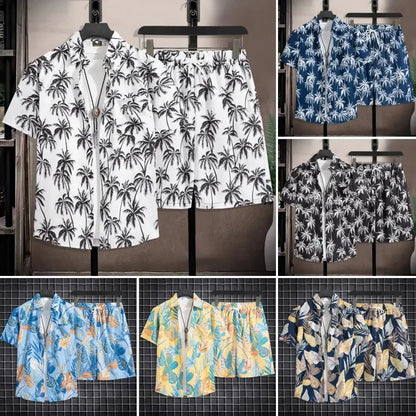 Beach Clothes For Men 2 Piece Set Hawaiian Shirt and Shorts Set Men Fashion Clothing Printing Casual Outfits Summer Beachwear Sunrise-sunsetsales