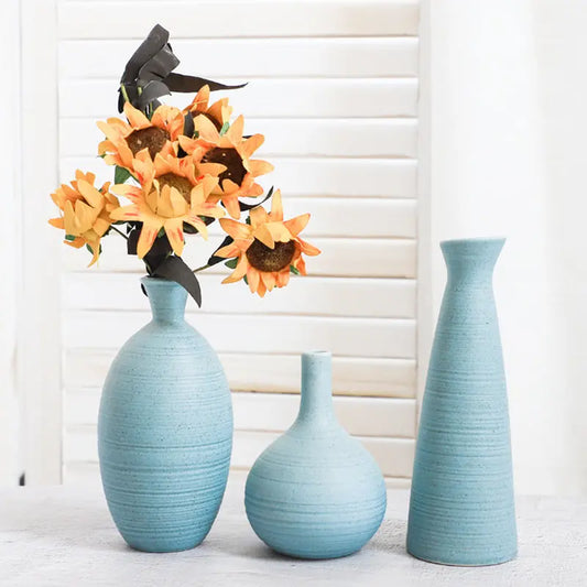 Creative Home Ceramic Crafts Ceramic Vase Desk Hydroponic Vase Decoration Home Decoration Vase Sunrise-sunsetsales