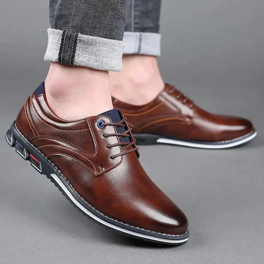 Retro Men Shoes Business Brand Leather Shoes Sunrise-sunsetsales